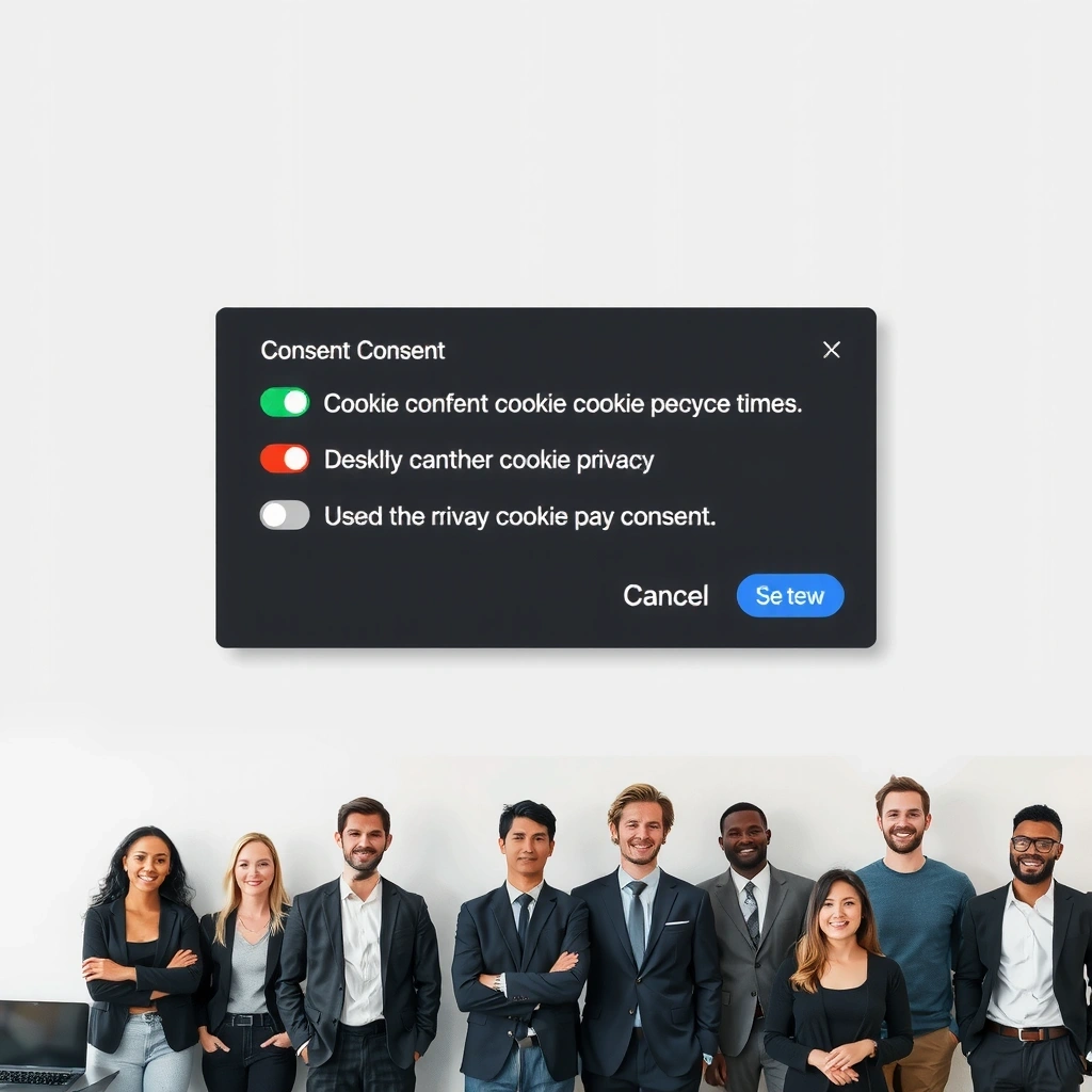 Cookie consent management interface showing privacy controls