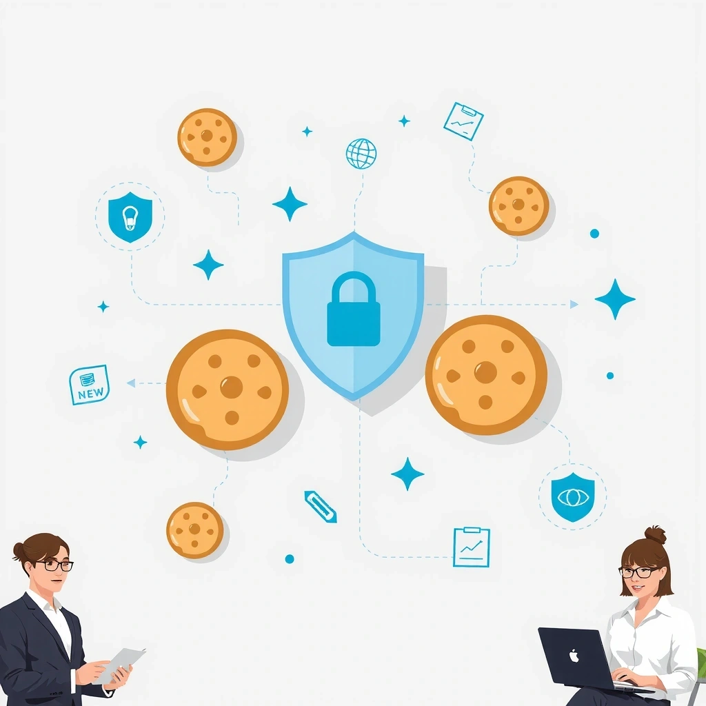 Cookie illustration showing privacy and digital security